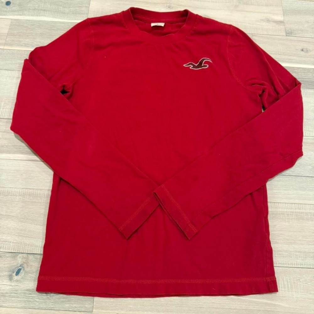 Hollister red long sleeve shirt Size S